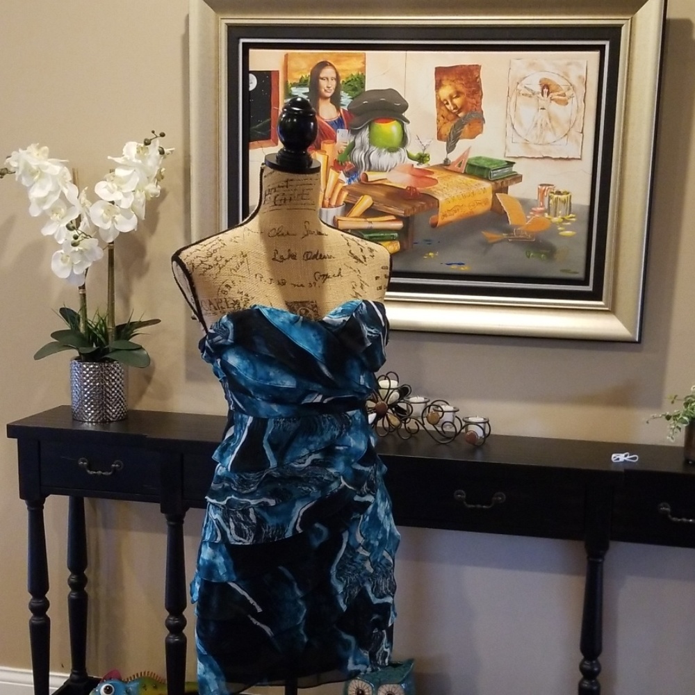C. Luce Francesca's strapless ruffle cocktail Rk:8